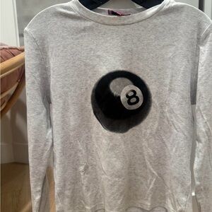 Gray 8-Ball Long Sleeve Shirt Edikted
